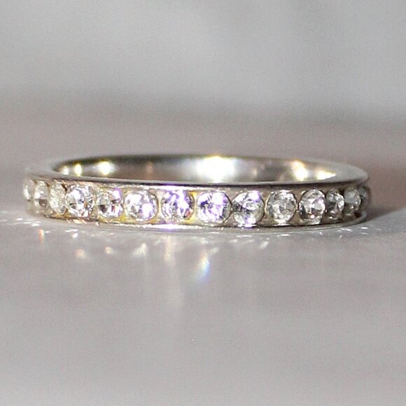 Jewelry - Sterling Silver Crystal in Paste Eternity Band Styled Ring